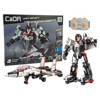 Klocki Konstrukcyjne Robot Samolot Z Klocków CADA Zdalnie Sterowane 917 Elementów