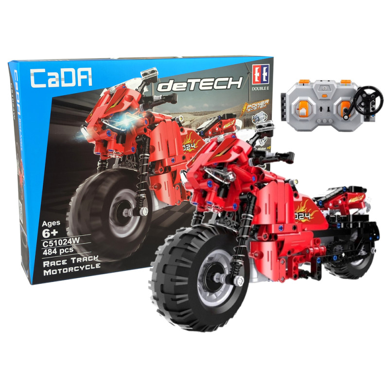 Zestaw klocków Cada Motocykl Zdalnie Sterowany 2.4G, 484 elementy - EAN: 5904204752442 Zestaw klocków Cada Motocykl Zdalnie Sterowany 2.4G, 484 elementy - EAN: 5904204752442