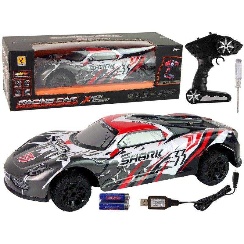 Auto sportowe R/C 1:8 Szare Białe - EAN: 5905515359337