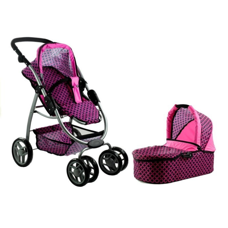 Wózek dla lalek Alice 2w1 - głęboki, spacerówka, gondola EAN: 5902808157960