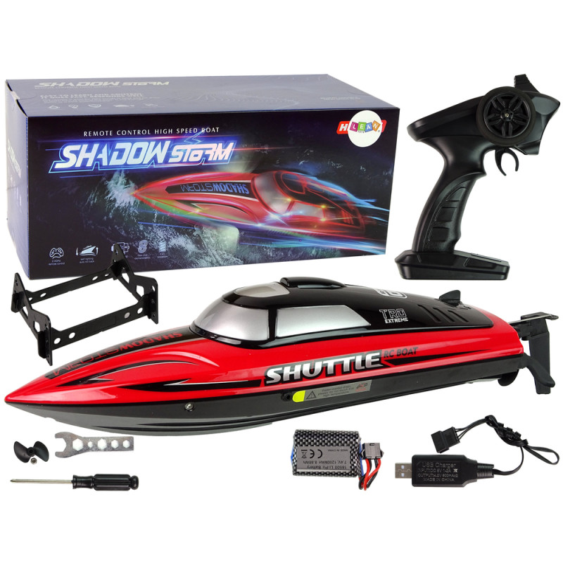 Motorówka R/C 2,4G Czerwona 20-25 km/h EAN: 5905515357371 – Zdalnie sterowana zabawka na wodzie!