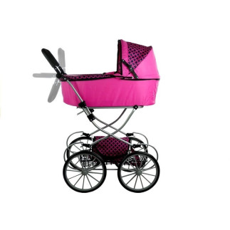 Wózek dla lalek Alice Retro, Duży, Głęboki, Torba