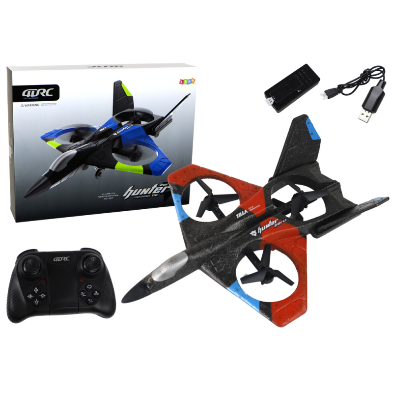 Quadcopter RC Myśliwiec Samolot Zdalnie Sterowany Czerwony