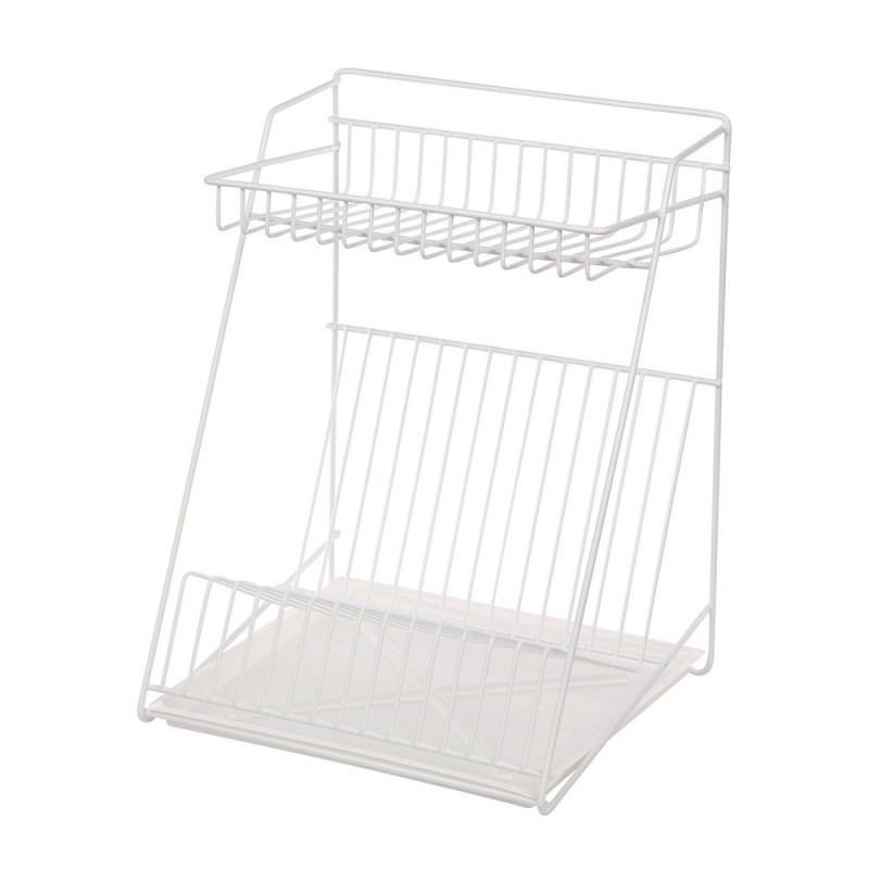 Suszarka do naczyń 2-poziomowa 30 cm biała z tacką EAN: 5906551041170