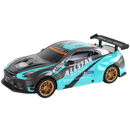 Duże auto sportowe zdalnie sterowane turkusowo-czarne 1:10 EAN: 5905991002239