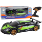 Zdalnie sterowane Duże auto sportowe 1:10 zielono-czarne EAN: 5905991002253