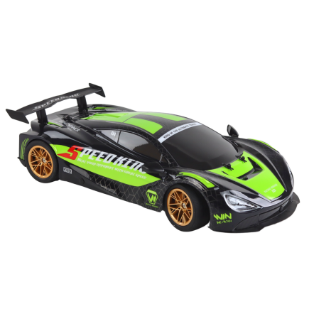 Zdalnie sterowane Duże auto sportowe 1:10 zielono-czarne EAN: 5905991002253