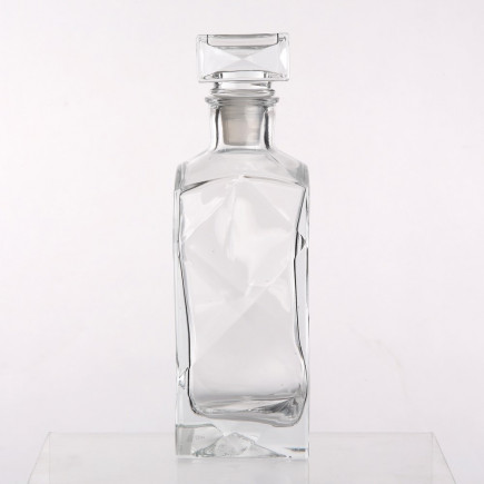 Karafka szklana ze szklanym korkiem Edwanex Łamana 375 ml