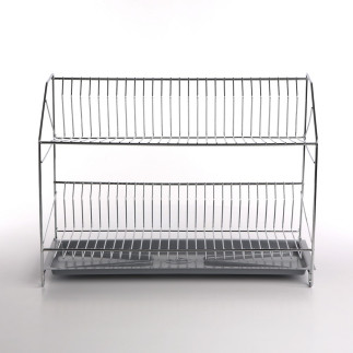 Suszarka do naczyń 2-poziomowa 50cm z tacką chrom EAN: 5907800100198