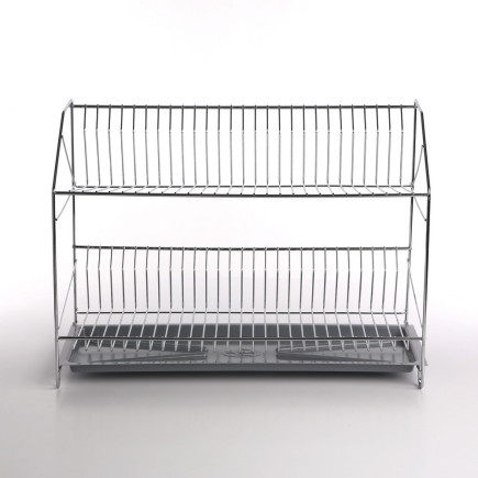 Suszarka do naczyń 2-poziomowa 50cm z tacką chrom EAN: 5907800100198