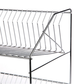 Suszarka do naczyń 2-poziomowa 50cm z tacką chrom