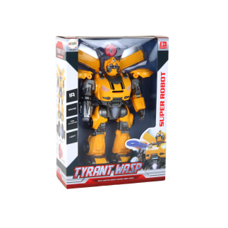 Duży Robot Zdalnie Sterowany R/C Żółty Dźwięk Światła