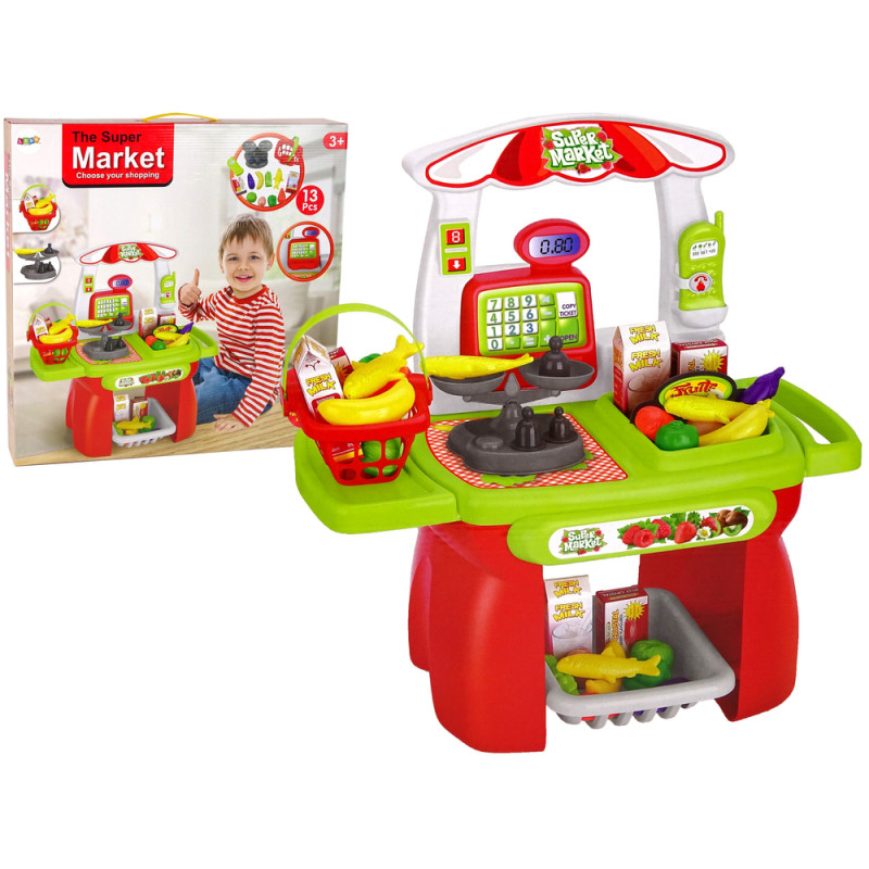 Zestaw supermarket koszyk sklepowy z wagą artykułów spożywczych - EAN: 5904665998946