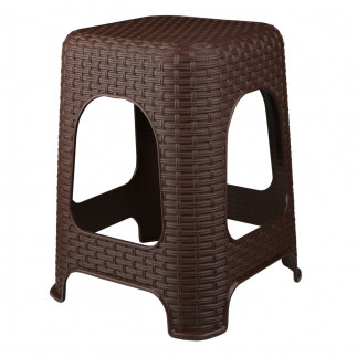 Taboret / stołek plastikowy Bentom Rattan brązowy