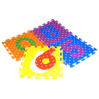 Puzzle Piankowe Kolorowe Alfabet i Cyferki 36 elementów