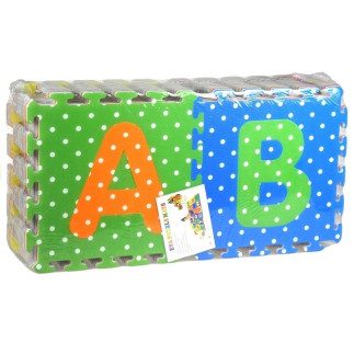 Puzzle Piankowe Kolorowe Alfabet i Cyferki 36 elementów