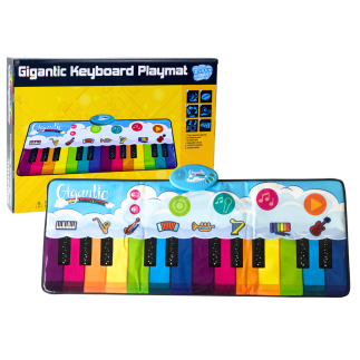 Mata taneczna edukacyjna tęczowe pianinko instrumenty 10 melodii
