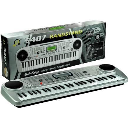 Keyboard mq5407 organy 54 klawisze lcd ładowarka