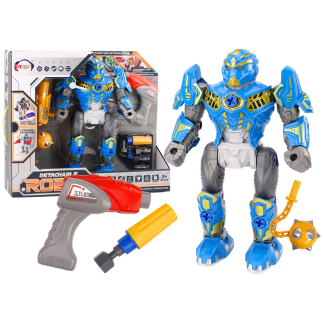 Robot do skręcania broń wiertarka śrubokręt światła dźwięk niebieski