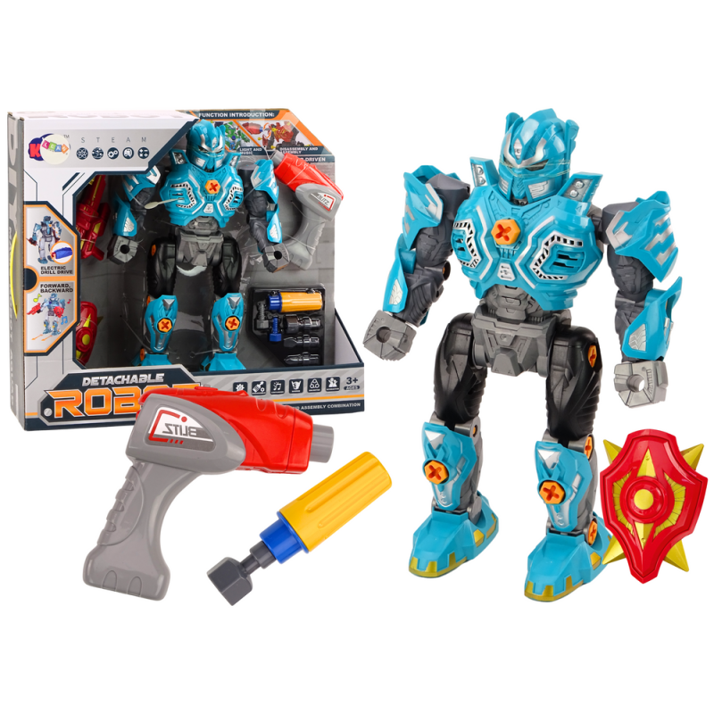 Robot do skręcania - Wiertarka, Śrubokręt, Światła, Dźwięk, Turkusowy EAN: 5905991018742