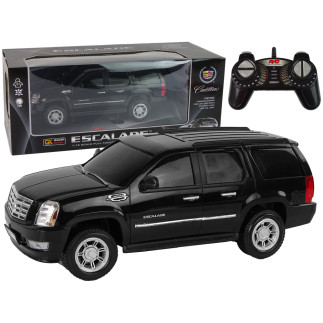 Auto cadillac escalade r/c czarny światła dźwięk 1:16