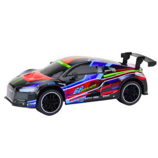 Auto sportowe zdalnie sterowane rc 1:10 25km/h światła czarny
