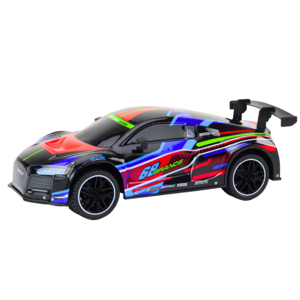 Auto sportowe zdalnie sterowane rc 1:10 25km/h światła czarny