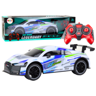 Auto sportowe zdalnie sterowane rc 1:10 25km/h światła biały