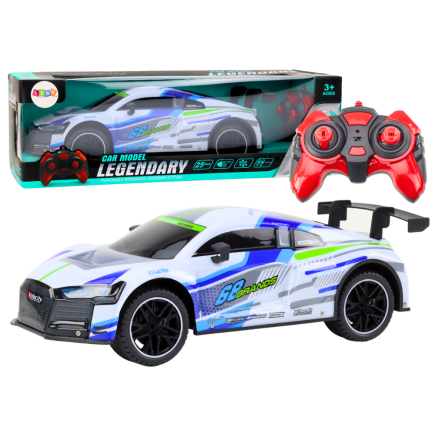 Auto sportowe zdalnie sterowane rc 1:10 25km/h światła biały