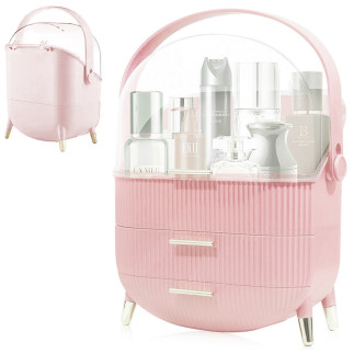 Da118c kuferek na kosmetyki biżuterię     różowy