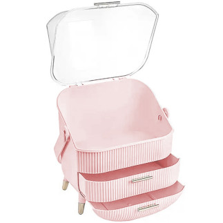 Da118c kuferek na kosmetyki biżuterię     różowy