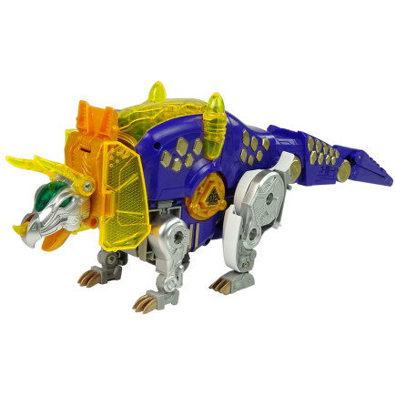 Dinobots 2w1 Fioletowy Triceratops Dinozaur Pistolet na Strzałki z Tarcza EAN: 5904204759014
