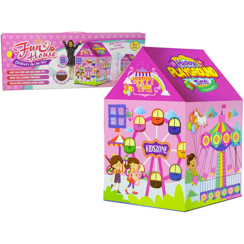 Namiot Domek Wesołe Miasteczko dla Dzieci Różowy 123 cm x 82 cm - EAN: 5904665993606 Namiot Domek Wesołe Miasteczko dla Dzieci Różowy 123 cm x 82 cm - EAN: 5904665993606