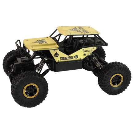 Auto RC Wysokie Koła Plastikowe Czarno-Złote 1:18 EAN: 5905679073018