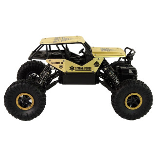 Auto rc wysokie koła 1:18 plastikowe czarne złote