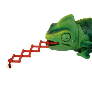 Kameleon zdalnie sterowany zielony światła 28 cm