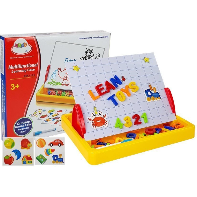 Tablica do rysowania z magnesami 5905214973018 - Kreatywna zabawa dla dzieci z magnetycznymi akcesoriami.