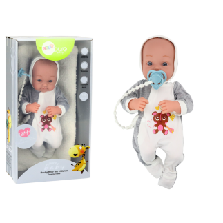 Lalka bobas ze smoczkiem kocyk body akcesoria zestaw 35 cm