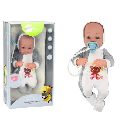 Lalka bobas ze smoczkiem kocyk body akcesoria zestaw 35 cm
