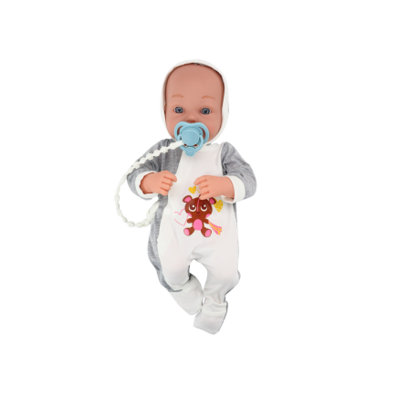Lalka bobas ze smoczkiem i kocyk body akcesoria 35 cm - EAN: 5905991015345