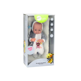 Lalka bobas ze smoczkiem kocyk body akcesoria zestaw 35 cm