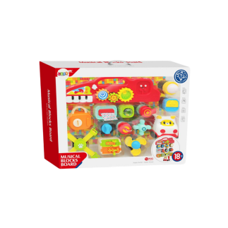 Tablica Sensoryczna Dla Dzieci Panel Edukacyjny Interaktywny Pianinko 15 ele.