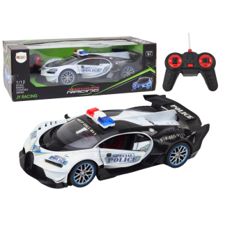 Auto zdalnie sterowane rc policyjne w skali 1:12 biały