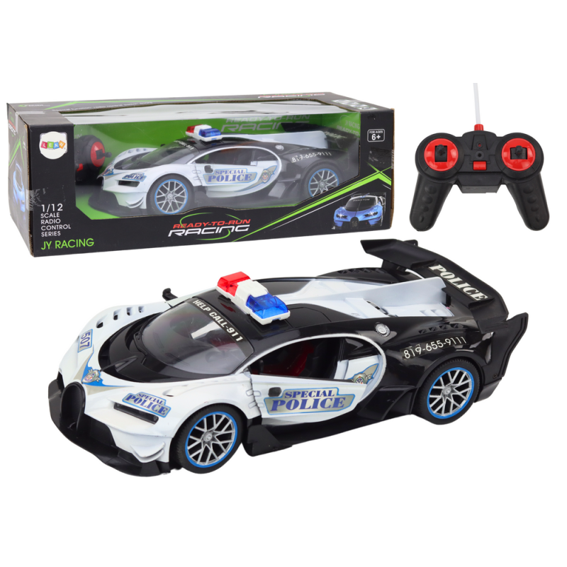 RC Auto Policyjne 1:12 Białe Zdalnie Sterowane - EAN 5905991010005