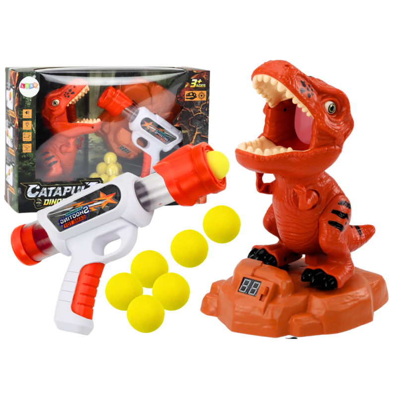 Gra strzelanie do dinozaura zręcznościowa kulki pistolet zestaw