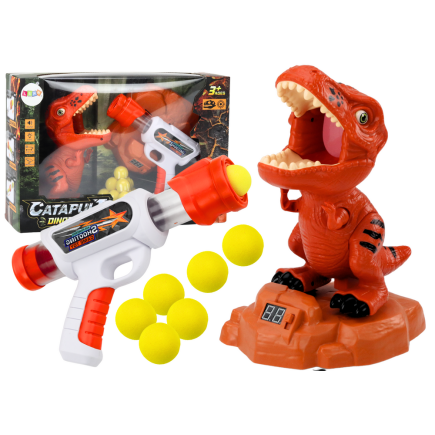 Gra strzelanie do dinozaura zręcznościowa kulki pistolet zestaw