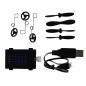 Samolot r/c 4D-G4 z niebieskimi światłami, czarny - EAN: 5905679078686