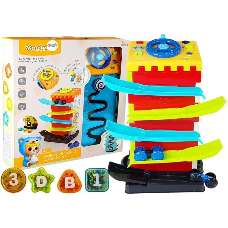 Zjeżdżalnia blok tor edukacyjny z autkami sorter światła dźwięki - EAN: 5905884455609 Zjeżdżalnia blok tor edukacyjny z autkami sorter światła dźwięki - EAN: 5905884455609