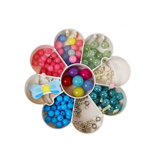 Zestaw koralików do biżuterii diy składane pudełko z lusterkiem