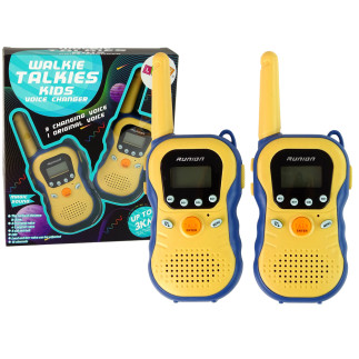 Zestaw walkie talkies krótkofalówki dla dzieci żółte 2 szt.